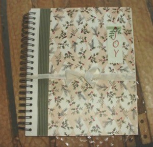 Covered book as Christmas gift.