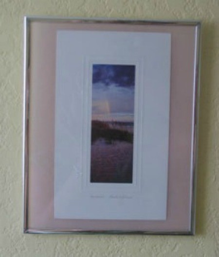 Frame with two postcards.