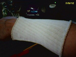 sock over arm