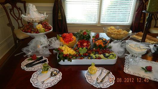 Wedding Shower Fruit Tray Display