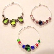 Three examples of finished charms.