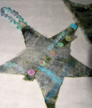 Felted star.