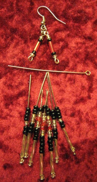 Sections of earrings.