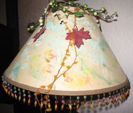 Decorating LampShades to LookOutdoorsy