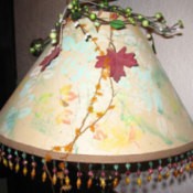 Decorating LampShades to LookOutdoorsy