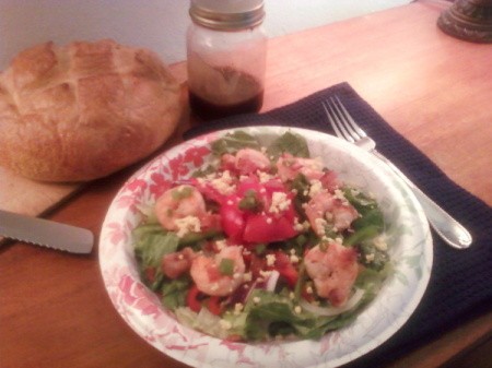 Delicious looking shrimp salad.