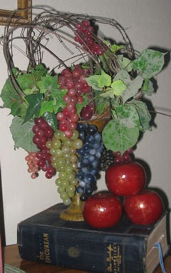 Decorative grape arrangement.