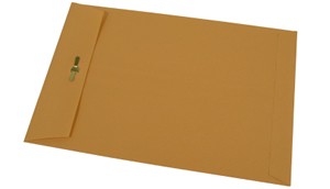 Manila Envelope on White Background