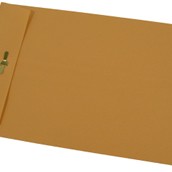 Manila Envelope on White Background