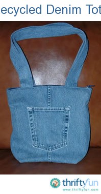 Recycled Denim Tote Bag | ThriftyFun
