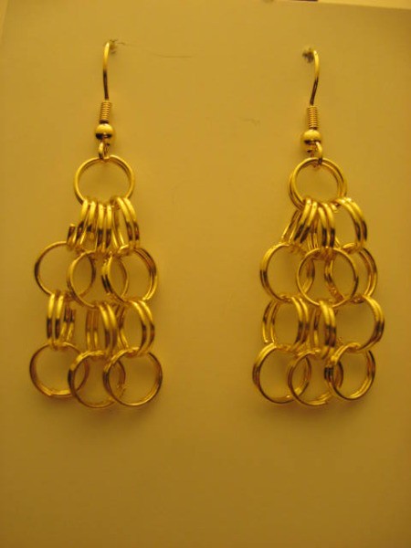 Set of earrings without the added dangles.
