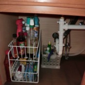Wire organizer for under your sink.