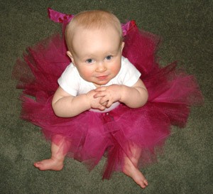 No sew tutu for a baby.