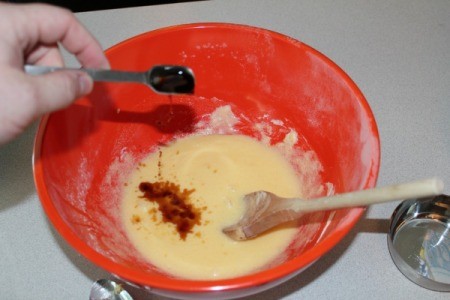 Adding vanilla to wet ingredients for Apple Bread