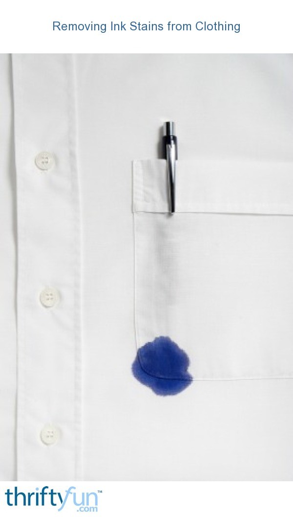 Removing Ink Stains from Clothing | ThriftyFun