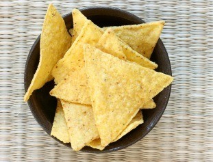 A bowl of tortilla chips