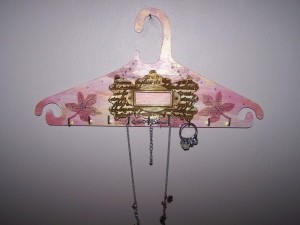 Decorated Wooden Jewelry Hanger