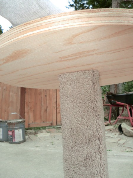 Aligning the base and the post.