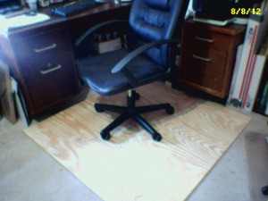 plywood chair mat