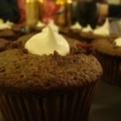 Rows of filled cupcakes