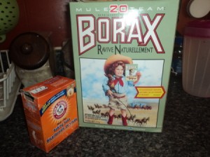 A box of baking soda and borax.