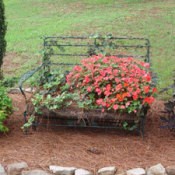 Flower Bed Glider Filled With Flowers