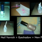 Nail polish made from eyeshadow