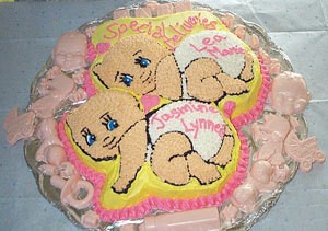 Baby Shower Cake for Mom Expecting Twins