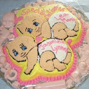 Baby Shower Cake for Mom Expecting Twins