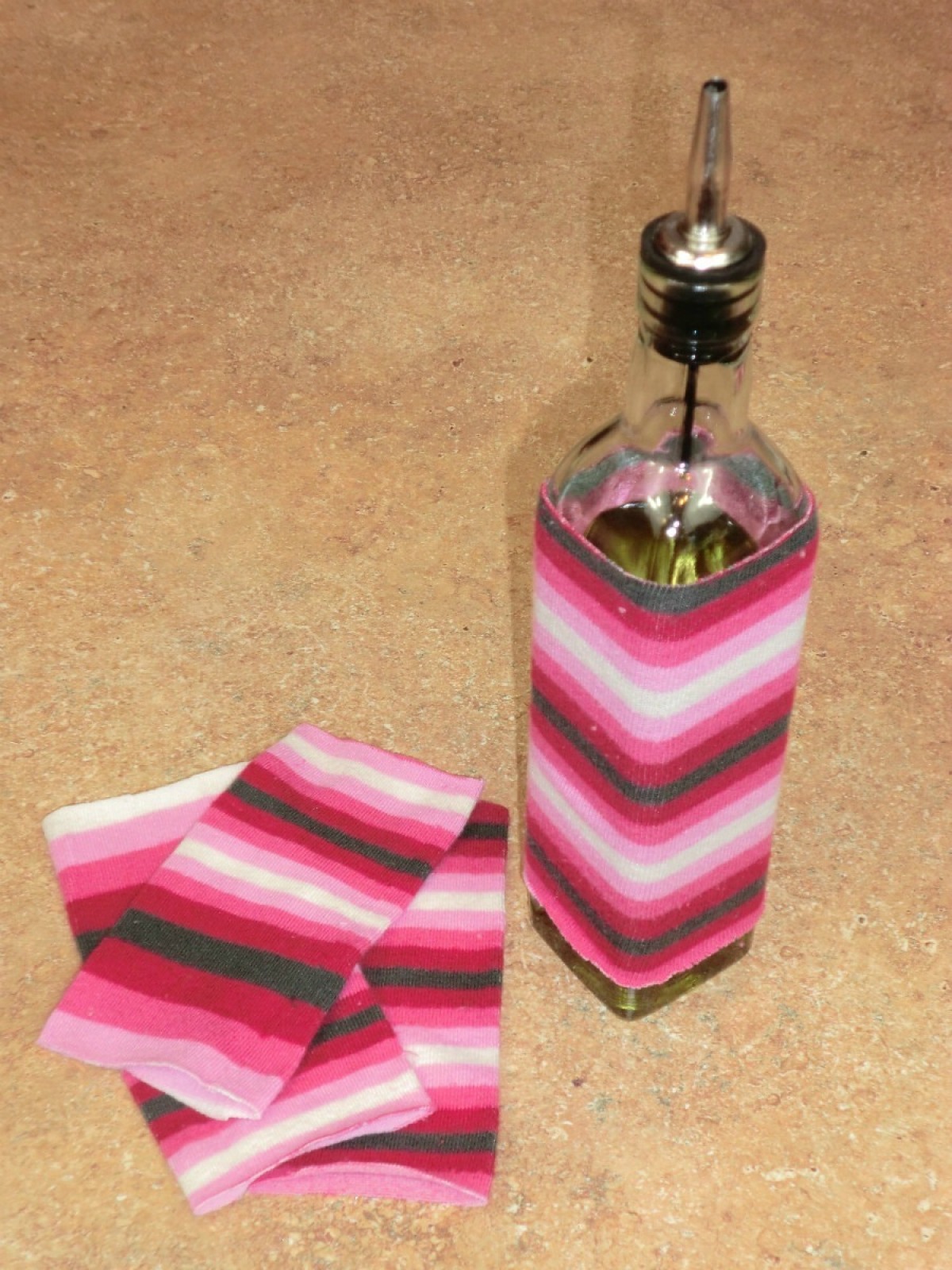 Making an Oil Bottle Drip Cover ThriftyFun