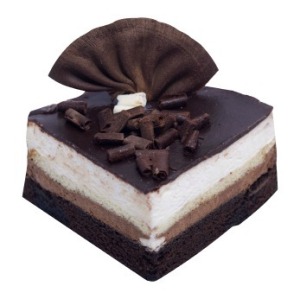 Chocolate Dessert on White Background