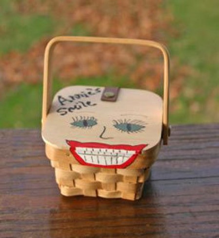 Small basket painted for retainer holder.