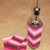 Stripped sock oil bottle cover