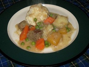 Beef stew and dumplings