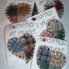 Quilted look fabric pins.