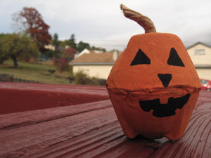 Egg Carton Pumpkin