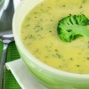 Cream of Broccoli Soup in White Bowl