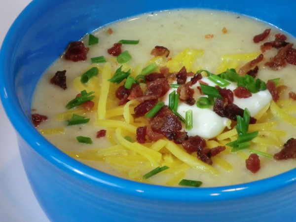 Crockpot Baked Potato Soup Recipe | ThriftyFun