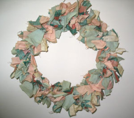 Coat Hanger Cloth Wreath