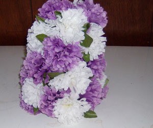 Silk flowers as a centerpiece