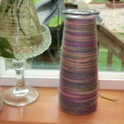 Yarn Wrapped Vase