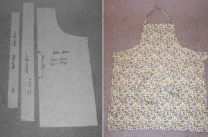 A pattern for a simple baker's apron.