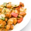 Sweet and Sour Chicken on White Plate