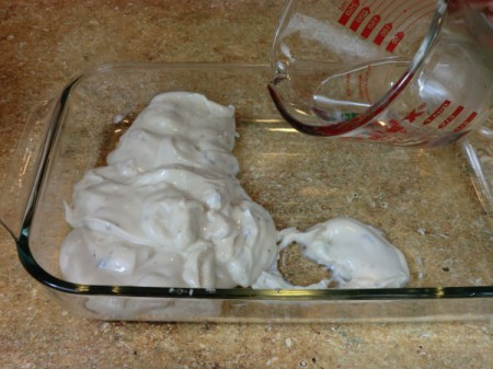 soup in casserole pan