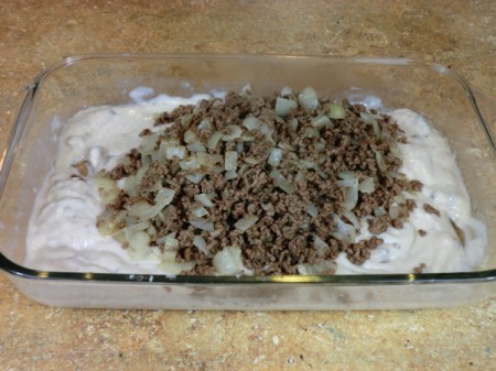 adding meat mixture 2