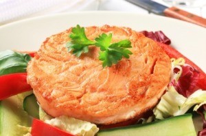 Salmon Patty on a Plate
