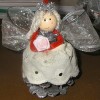 An angel pinecone Christmas ornament