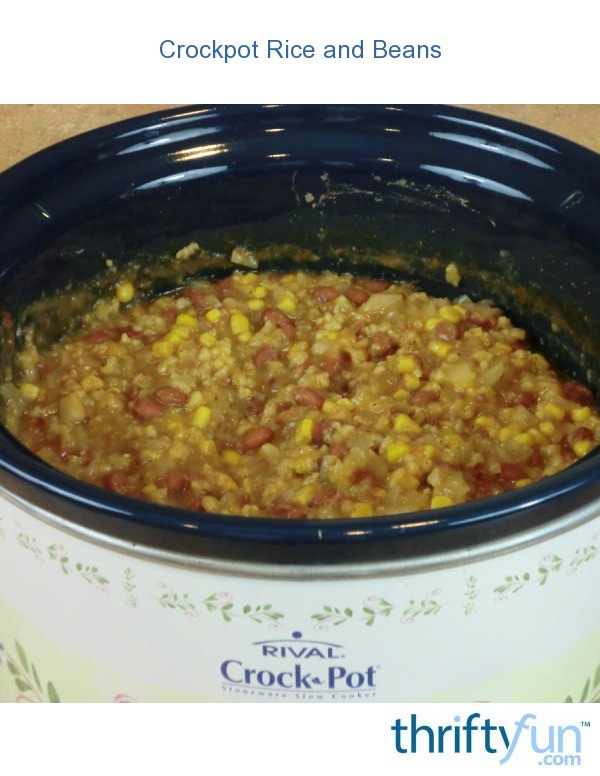 Making Crockpot Rice and Beans ThriftyFun