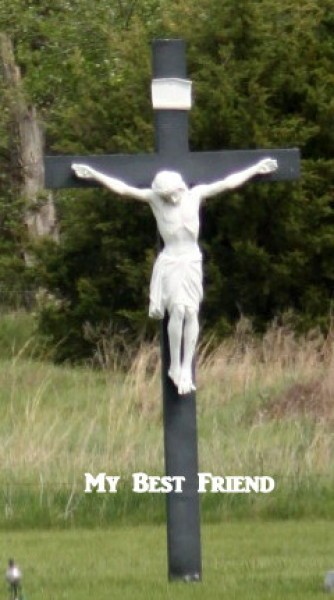 Display of Jesus on a cross