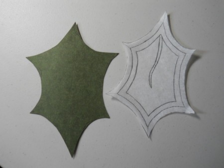 Leaf tissue pattern and template.